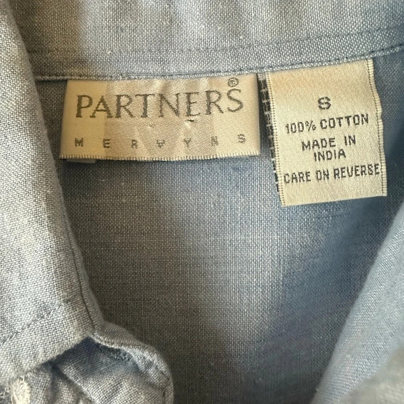 Vintage 100% Cotton Mervyn’s Partners Embroidered Button Down Shirt Size S - Picture 5 of 5